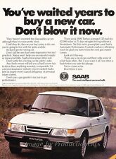 1989 1990 SAAB 900 Turbo - Original Advertisement Print Car Ad J457 picture