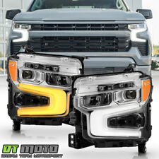 For 2022-2024 Chevy Silverado 1500 LT|RST Chrome Bezel LED Headlights Headlamps picture