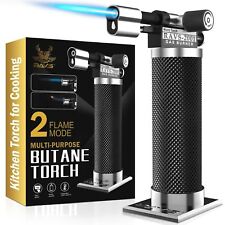 ravs Butane Torch Lighter,DUAL Flame Mode Kitchen Torch Cooking Torches, Refi... picture