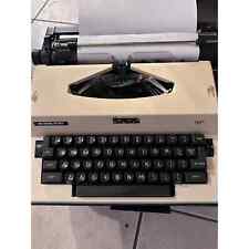 Vintage Adler Meteor Black/Tan Wired Electric Portable Typewriter w/ Hard Case picture