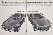 1965 Triumph TR-4A Sports Car Automobile High Powered Engine 2 Page Print Ad picture