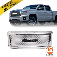 Fit 2014 2015 GMC Sierra 1500 Denali Style Front Upper Grille Mesh Full Chrome picture
