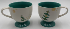 Pair(x2) 2006 Starbucks Holiday Christmas Coffee Mugs Set Of 2 picture
