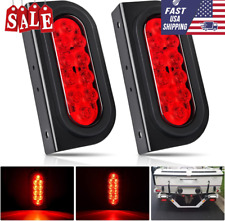 Nilight 6Inch Oval Trailer Tail Light with flush Mount Grommets Plugs w/Mounting picture