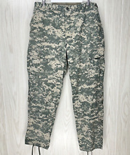 US Military Mens Camo Cargo Pants Size Large Long Digital Button Fly Seat Patch picture