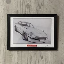 Nissan Fairlady S30Z pencil drawing with frame and autograph by the author picture