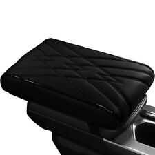 Car Armrest Pad Auto Cover Protector PU Leather Arm Rest Cushion Pad Black picture