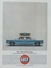 1963 Pontiac  All Directions Gulf Oil Vintage Original Print Ad 8.5 x 11