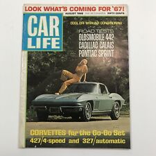 CAR LIFE magazine August 1966 drag race Oldsmobile 442 Sprint Cadillac Corvette picture