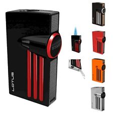 Lotus Orion Cigar Lighter Twin Flames Single Action Metal w/ Punch Choose Color picture