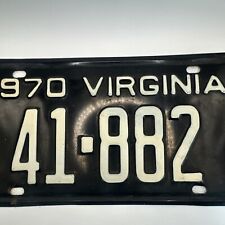 Vintage 1970  VIRGINIA  License Plate 41-882 picture