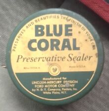 OEM Vintage Lincoln Mercury Blue Coral Preservative Sealer Wax Jar BD-19534-A picture