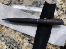New AUTHENTIC Tesla Motors Matte Charcoal Black Metal Ballpoint Roller Ball Pen picture
