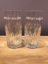 2x Whitley Neill Handcrafted Gin Straight Crystal Glass New 2021 picture
