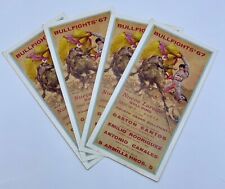 4 Vintage Postcards 1967 Bullfights Nuevo Laredo Bull Ring Mexico picture