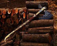 Leviathan Axe, God Of War Kratos Axe, Carbon Steel Viking AXE + Leather Sheath picture