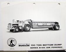 1964 Euclid 100 Ton Bottom Dump B-100 GM Powered Construction Specs Sales Folder picture