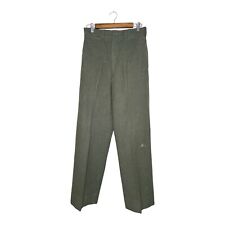 US Military 30X38 Mens Green World War II Era Pockets Flat Front Uniform Pants picture