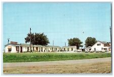 c1950's Hooks Court Motel Cars Preston Missouri MO Dirt Road Vintage Postcard picture