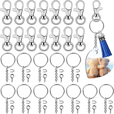 240Pcs Swivel Snap Hooks with Key Chain Rings Premium Keychain Clip Set picture