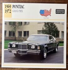Cars of The World - USA - Single Collector Card - 1969-1972 Pontiac Grand Prix picture