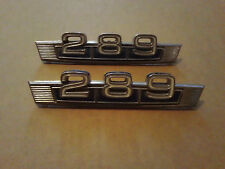 Vintage Pair 289 Ford Emblems Ornament Sign Badge Nameplate Script Metal picture