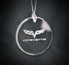 Corvette C6 Engraved Round Ornament - W/C6 Corvette Logo 2005-2013 picture
