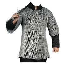 9mm Full Flat Riveted Aluminium Chainmail Shirt Haubergeon Large Size picture