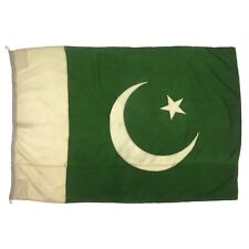 Vintage Wool Pakistan Flag Nautical Cloth Old Islam Muslim Crescent Moon Star picture