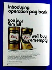 1972 Stag You Buy Full We Buy Empty Original Regional Print Ad-8.5 x 11