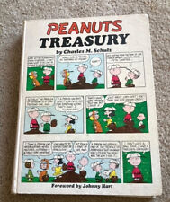 1968 Peanuts Treasury Hard Cover Bk/Vintage 1960's Laundry Bag/Pin w 2 addtl Bks picture