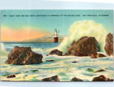 Heavy Surf & Mile Rock Lighthouse at Entrance to 