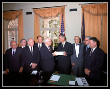 Lyndon Johnson Gerald Ford Photo 8X10  Warren Report Kennedy Assassination 1964 picture