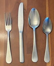 4-pc US Military Mess Hall Fork Spoons Knife SILCO WALCO Utica Royal-Plain Front picture