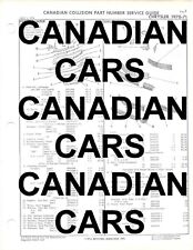 CANADA Collision part numbers 1970-71 Chrysler parts book Newport New Yorker 300 picture