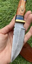 8”Handmade /Forged Damascus Steel Knife w/ Wood Handle& sheath ZH 13/Axe/pro Max picture