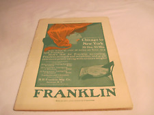 Rare 1908 H H Franklin 30 Pg Advertising in Cosmopolitan Antique Cars Pens Razor picture