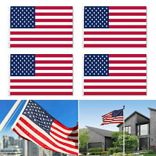 4pcs 4'x6' ft American Flag USA Stars Stripes US with Grommet 100% Polyester picture