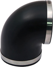 Black 4 90 Degree Boot Coupler for 4 Inch Diameter Intake Tubes picture