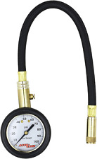 by Milton Dial Tire Pressure Gauge with Straight Air Chuck and 11 in. Braided... picture