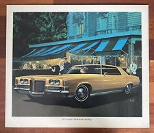 Vintage 1971 Pontiac Grand Ville Advertising Sign Poster VK AF Art Fitzpatrick picture