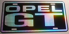 OPEL GT Prism Metal License Plate Tag 1970's Retro Fits Buick Opel picture