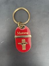 Vintage Ford Mustang Brass Logo Car Keychain Rare picture