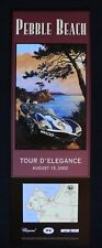 Pebble Beach Concours 2002 Tour Poster JAGUAR D-TYPE LeMans Ecosse Rowe EXC picture