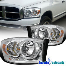 Fits 2006-2008 Dodge Ram 1500 2500 3500 Clear Headlights Head Lamps Assembly picture