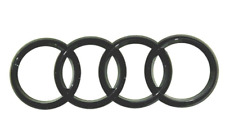 AUDI GLOSS BLACK REAR RINGS BADGE EMBLEM FOR A1 A3 A5 A6 A7 A8 Q7 192mm x 68mm picture