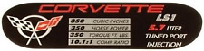 C5 Corvette Spec Data ID Metal Plate Emblem LS1 350HP 01-04 picture
