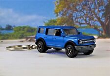 2021 - 2024 Ford Bronco Key Ring Keychain Fob Truck 3D Novelty Gift Blue B picture