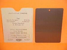 1977-1980 GM CHEVROLET CADILLAC BUICK OLDSMOBILE PONTIAC 4x6 PAINT CHIP CODE 16 picture