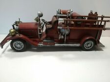 Handcrafted 1920s Fire Engine Pump Truck 13 1/2